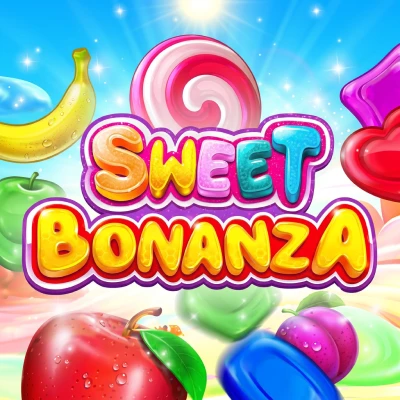 Sweet Bonanza online slot game tile available at PlayNow Canada
